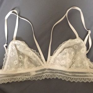 Victoria’s Secret white lace crochet bralette